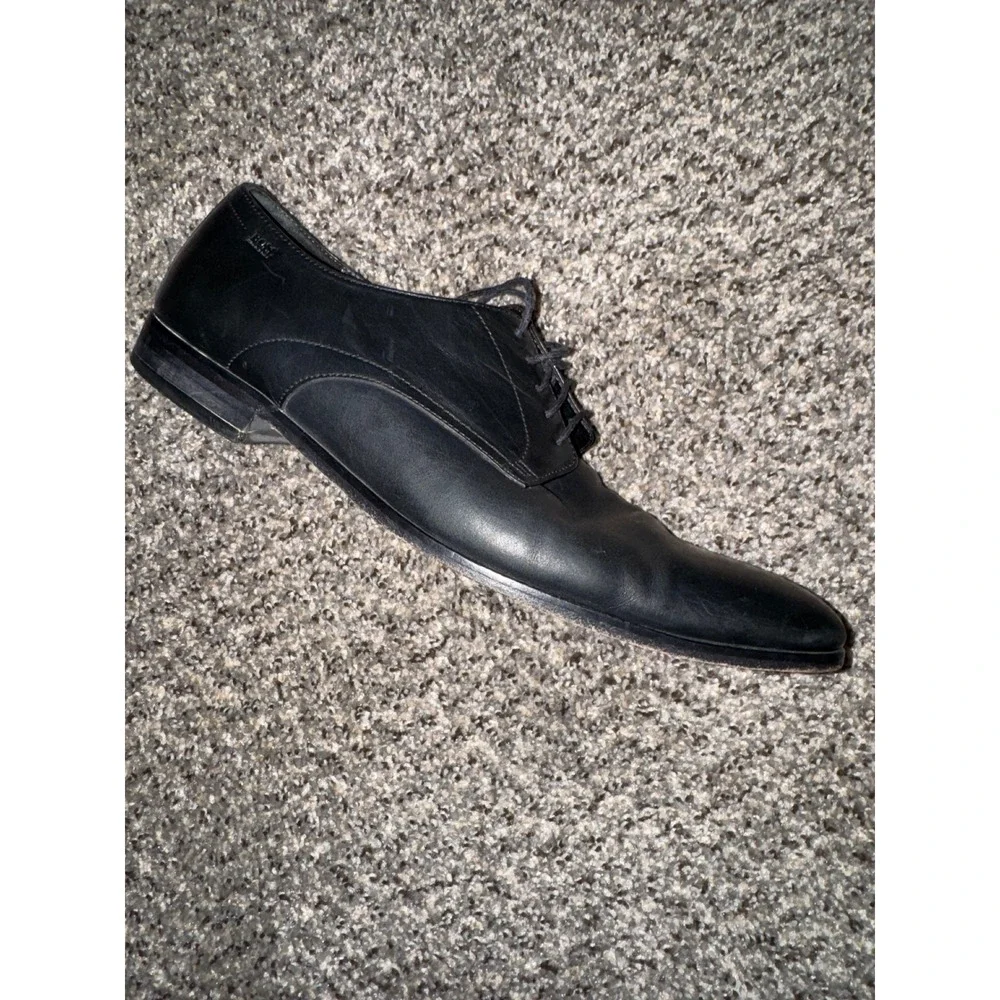 Hugo Boss Black Leather Sz 11.5 Mens‎ Oxford Dress Shoes
